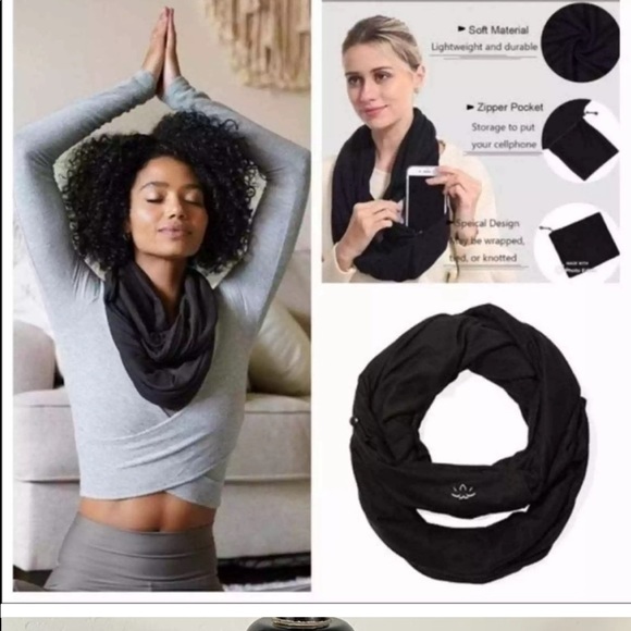 Beyond Yoga Infinity Scarf with pocket NWT $50 - Picture 5 of 11